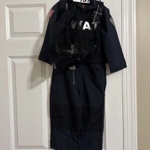Kids SWAT Costume with accessories- Black & Navy, NWT 3-4 year old set